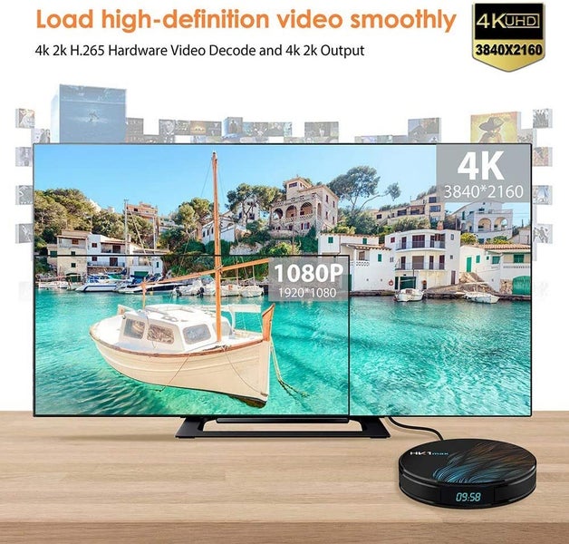 HK1 Max Android 11.0 Smart TV Box 2.4G/5G WiFi model 4GB RAM 32GB ROM Carousel 7