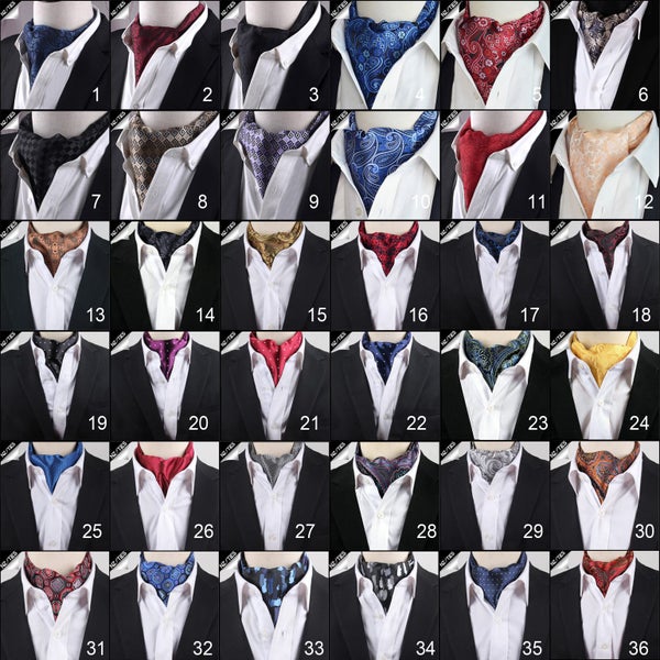 Ascot / Cravat - Men's ascots tie ruche - Choose Design Carousel 1