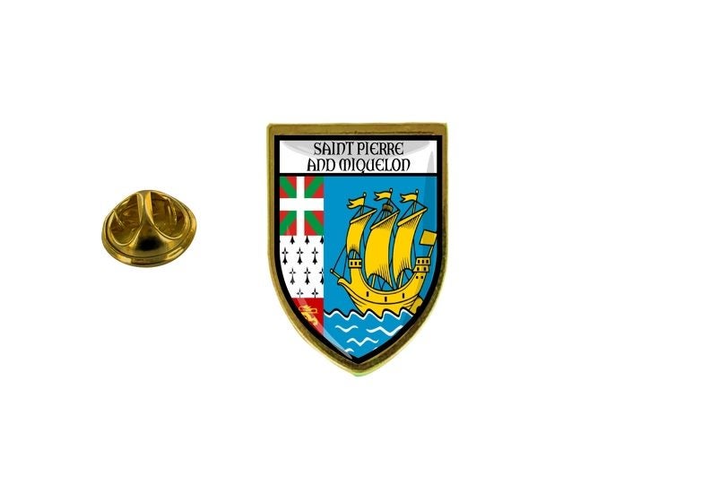 pins pin's flag national badge backpack shield saint peter and miquelon Carousel 1