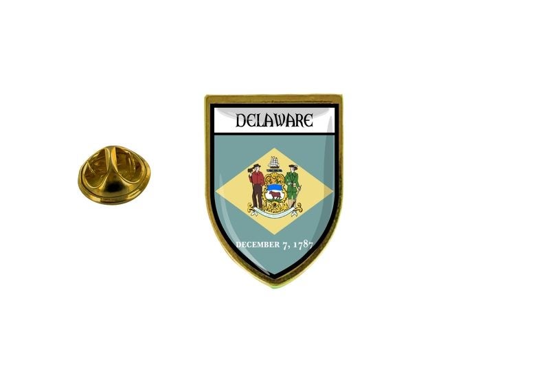 pins pin's flag national badge backpack hat shield world usa delaware Carousel 1