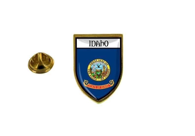 pins pin's flag national badge backpack hat shield world usa idaho Carousel 1