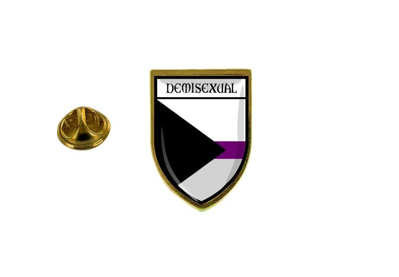 pins pin's flag national badge backpack hat shield demisexual semisexual Carousel 1