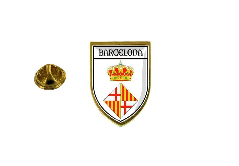 pins pin's flag national badge backpack hat shield spain barcelona Carousel 1