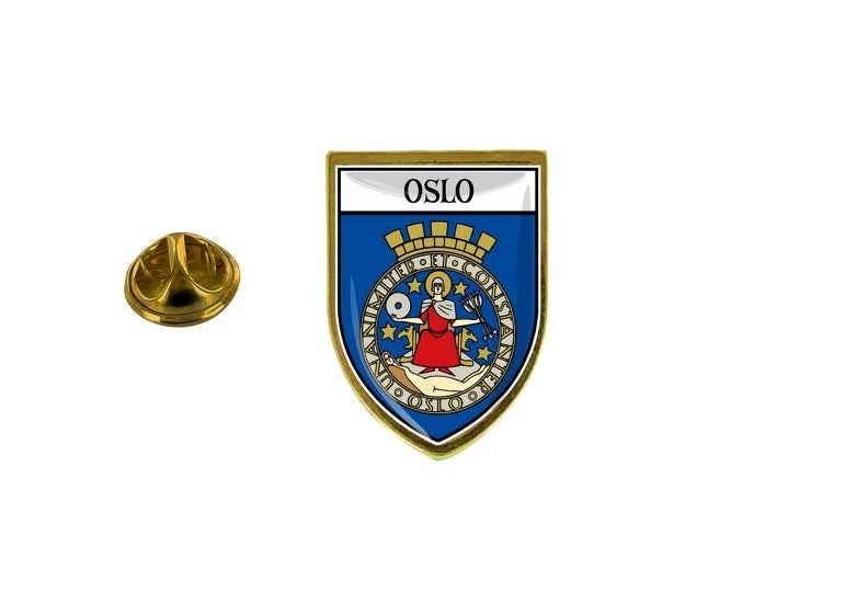 pins pin's flag national badge backpack hat shield oslo norway Carousel 1