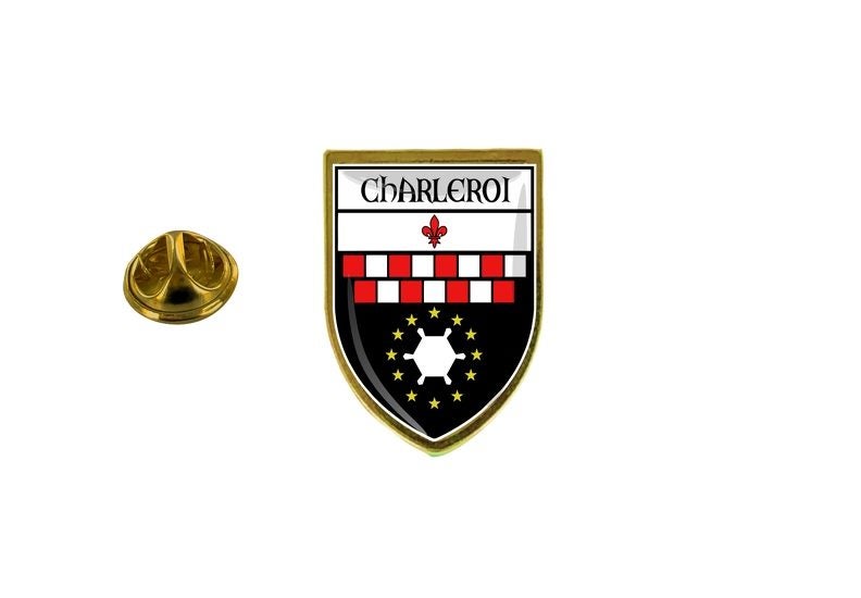 pins pin's flag national badge backpack hat shield charleroi belgium Carousel 1