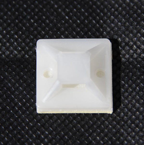 30x Cable Tie Mounts (20x20mm) - Self Adhesive White Carousel 2
