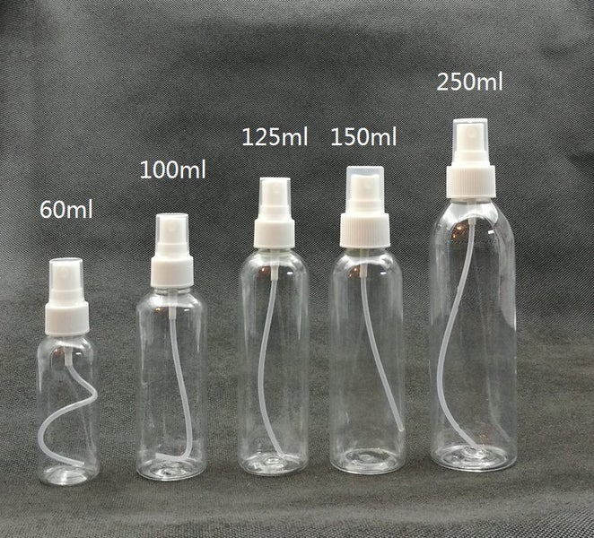 60ml 100ml 125ml 150ml 250ml PET plastic bottle w mist sprayer 1pc Carousel 3