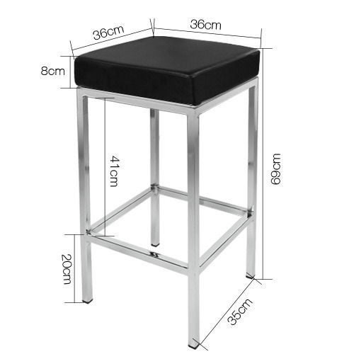 New PU Leather Bar Stool Kitchen Chair Black White Free Postage NZ Wide Carousel 1