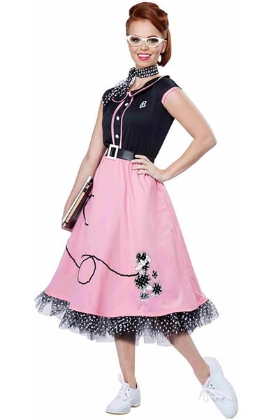 1950S SWEETHEART ROCK N ROLL POOLDLE SKIRT ADULT WOMENS FANCY DRESS 50S COSTUME Carousel 1
