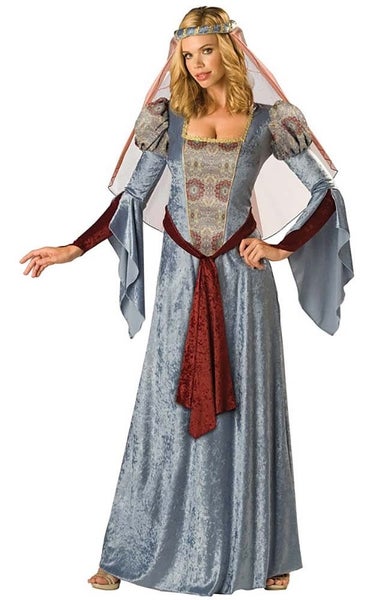 MAID MARIAN ADULT WOMENS MEDIEVAL FANCY DRESS RENAISSANCE COSTUME Carousel 1