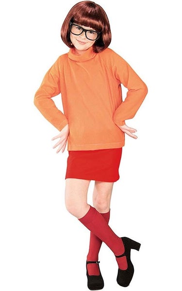 LICENSED CHILD GIRLS SCOOBY- DOO VELMA FANCY DRESS BOOK WEEK COSTUME Carousel 1