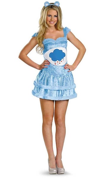 LICENSED CARE BEARS SASSY GRUMPY BEAR ADULT WOMENS FANCY DRESS HALLOWEEN COSTUME Carousel 1