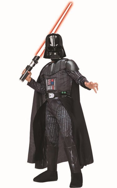 LICENSED DELUXE DARTH VADER CHILD STAR WARS BOYS FANCY DRESS HALLOWEEN COSTUME Carousel 1