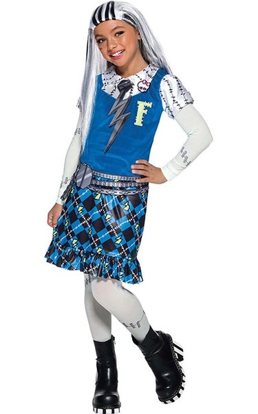 LICENSED FRANKIE STEIN MONSTER HIGH CHILD GIRLS FANCY DRESS HALLOWEEN COSTUME Carousel 1