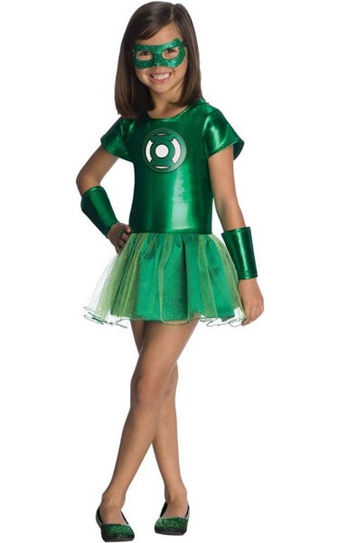 GREEN LANTERN TUTU CHILD GIRLS TODDLER LICENSED FANCY DRESS SUPER HERO COSTUME Carousel 1