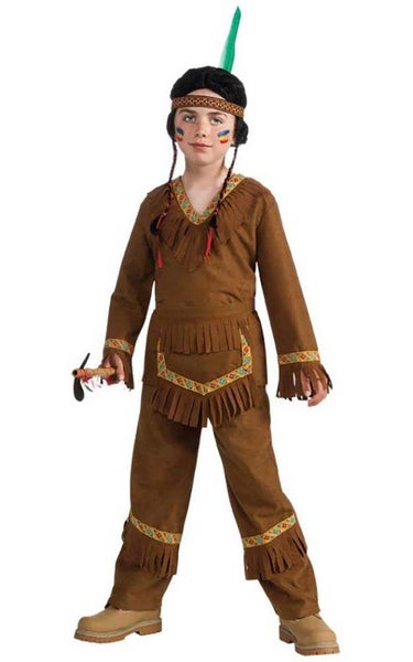 NATIVE AMERICAN INDIAN BOYS CHILD FANCY DRESS HALLOWEEN BOOK WEEK COSTUME Carousel 1