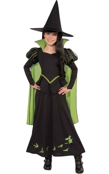 CHILD GIRLS WIZARD OZ WICKED WITCH OF THE WEST FANCY DRESS HALLOWEEN COSTUME Carousel 1
