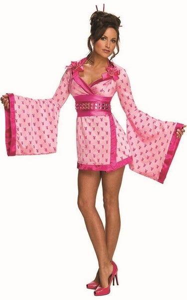 GEISHA PLAYBOY JAPANESE SEXY FANCY DRESS HALLOWEEN COSTUME Carousel 1