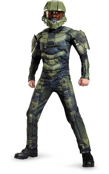 LICENSED MASTER CHIEF HALO CHILD BOYS FANCY DRESS HALLOWEEN BOOK WEEK COSTUME Carousel 1
