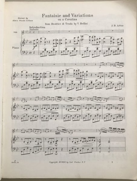 Arban's Twelve Celebrated Fantaisies and Air Hairies Piano Accompaniment Carousel 2
