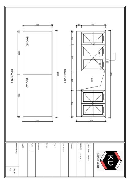 Complete Galley Kitchen Cabinets, Lookcreat, Soft Close Doors (KD52020) Carousel 7