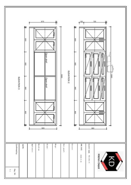 Complete Galley Kitchen Cabinets, Shaker style, Soft Close Doors KD62020 Carousel 5