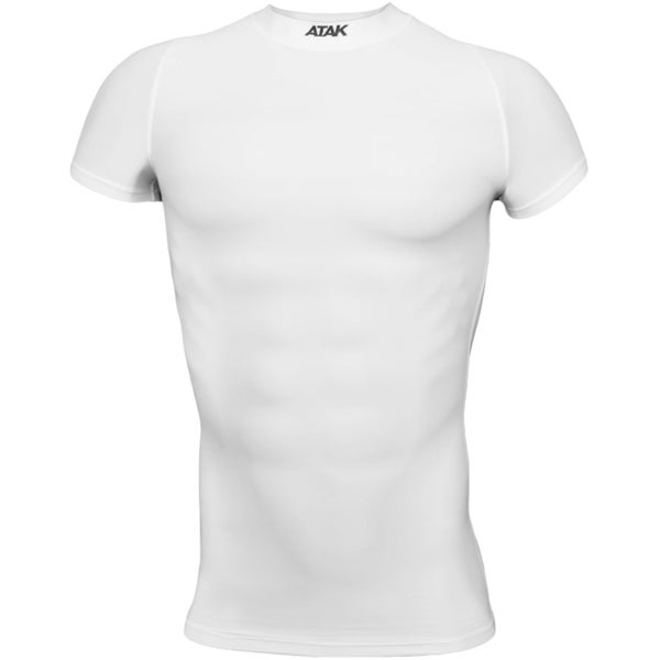ATAK Mens Short Sleeve Compression Shirt - White Carousel 1