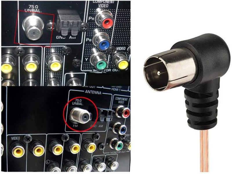 FM Antenna Dipole Antenna Indoor 75 Ohm with F Type Male Connector Carousel 4