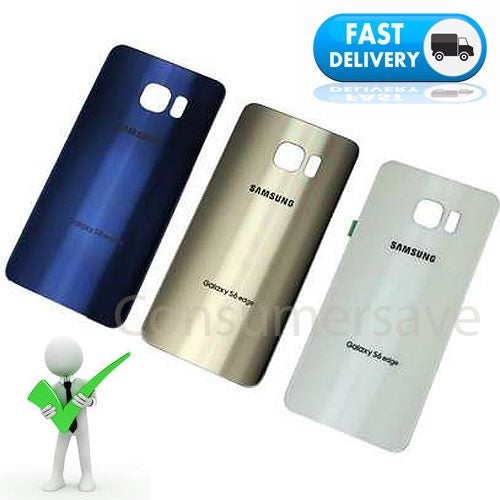 Samsung Galaxy S6 edge G925 Replacement Battery Back Cover w/sticker 2 Logo BLUE Carousel 1