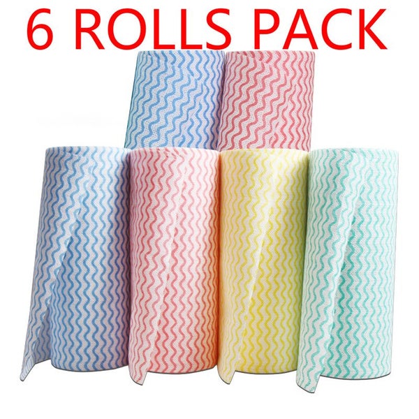 SALE!! Cleaning Wipes - 6 rolls Perforated Cloths/ disposable/ kitchen bathroom Carousel 1