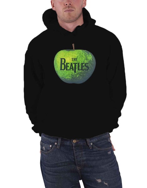 The Beatles Apple Logo Official Mens New Black Pullover Hoodie Carousel 1