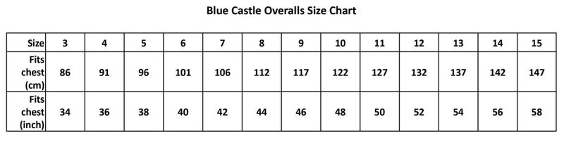 Fort (Blue Castle) PC Long Sleeve Overall - 4 Colours - Sizes 3 to 15 Carousel 3