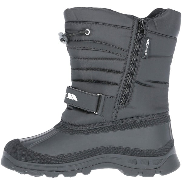 Trespass Kids Dodo Water Resistant Fleece Lined Snow Boots Black Carousel 2