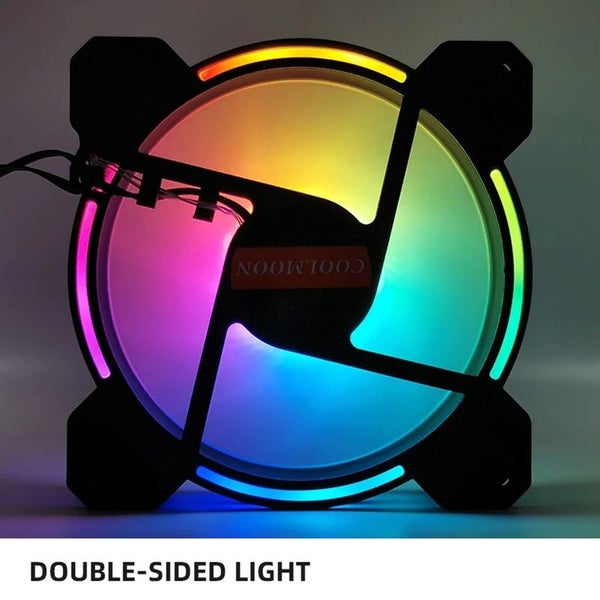 COOLMOON Ray X ARGB FAN 120mm Fan, 12cm Cooling RGB Fan with controller for PC Carousel 2