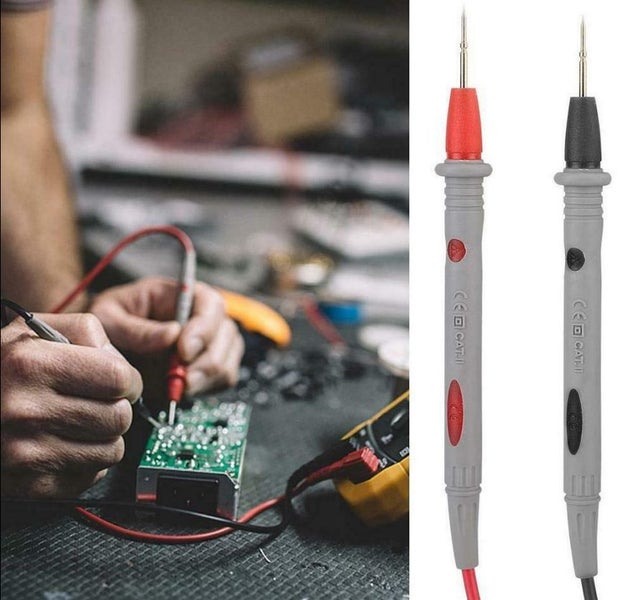 TECHOMAN 1 Pair Multimeter Probe Test Leads Needle Tips Carousel 1