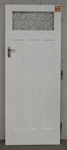 Wooden Bungalow Interior 3 Panel Door With Obscure Glass H2023xW813 NL9558 Carousel 1