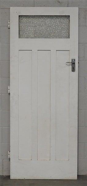 Wooden Bungalow Interior 3 Panel Door With Obscure Glass H2023xW813 NL9558 Carousel 2