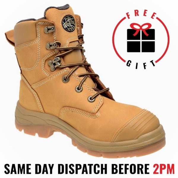 Oliver Work Boots 55332, 150mm (8"), Lace-Up 'Wheat', Steel Toe Cap Safety. Carousel 1