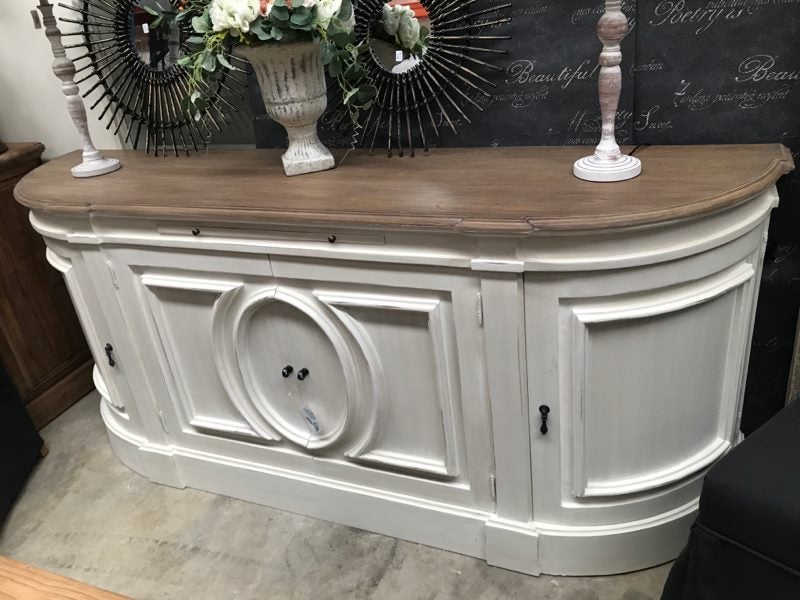 Buffet Sideboard Cabinet with Distressed Finish Carousel 2
