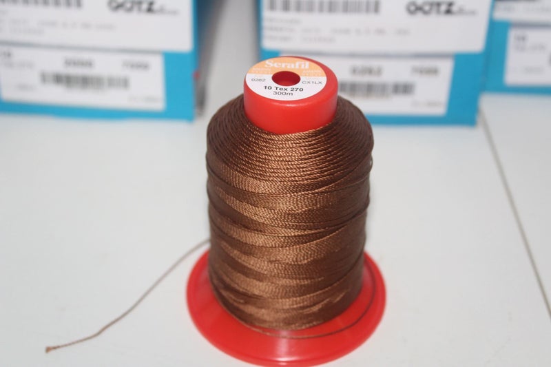 HEAVY SEWING THREAD for LEATHER GOODS CANVAS OUTDOOR BROWN SPECIAL 50% OFF Carousel 1