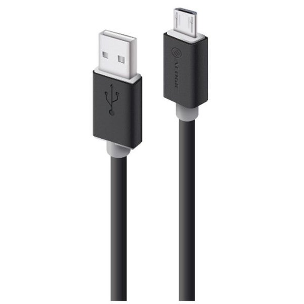 Alogic USB to Micro USB Charge Sync Cable - Black Carousel 1