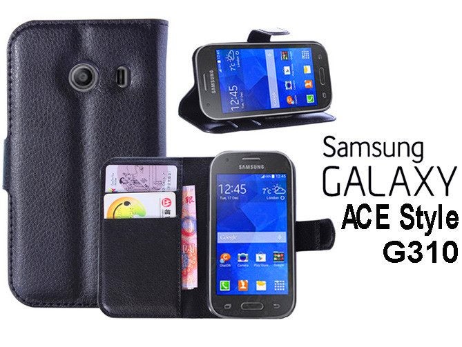 Samsung Galaxy Ace Style case wallet leather case Carousel 1