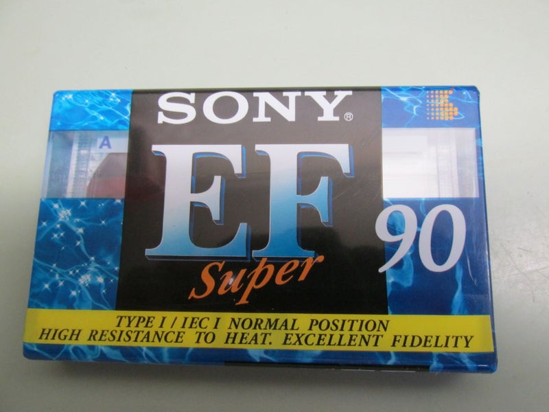 SONY EF SUPER 90 BLANK CASSETTE TAPE (1) (SEALED) Type 1 Carousel 1