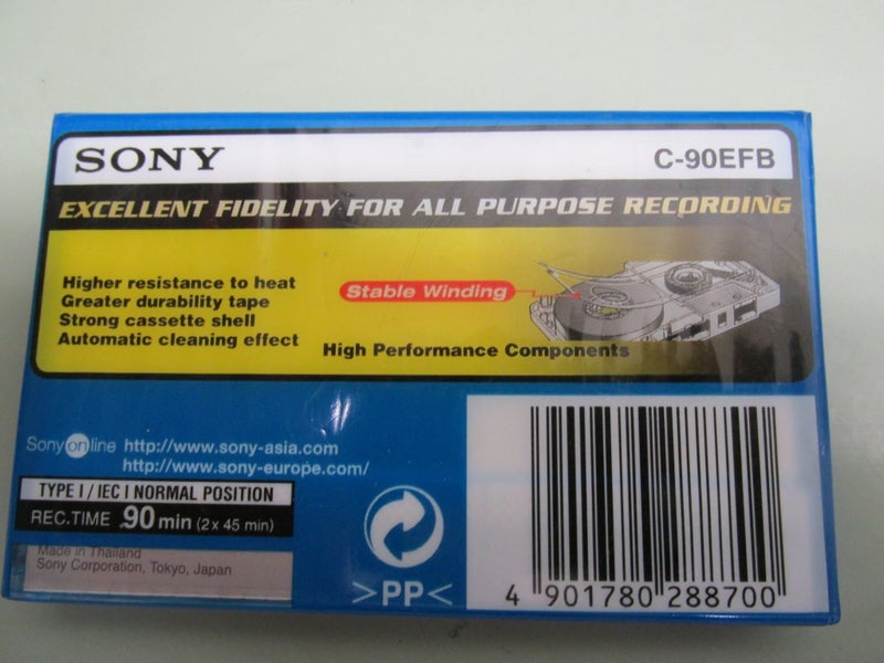 Sealed Cassette Tape Sony EF 90 Minutes Type I Carousel 2