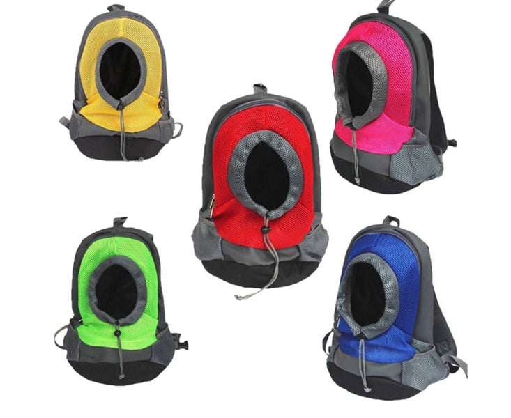 Pet Travel Backpack Knapsack Pouch Style with Drawstring - YELLOW - S Carousel 2