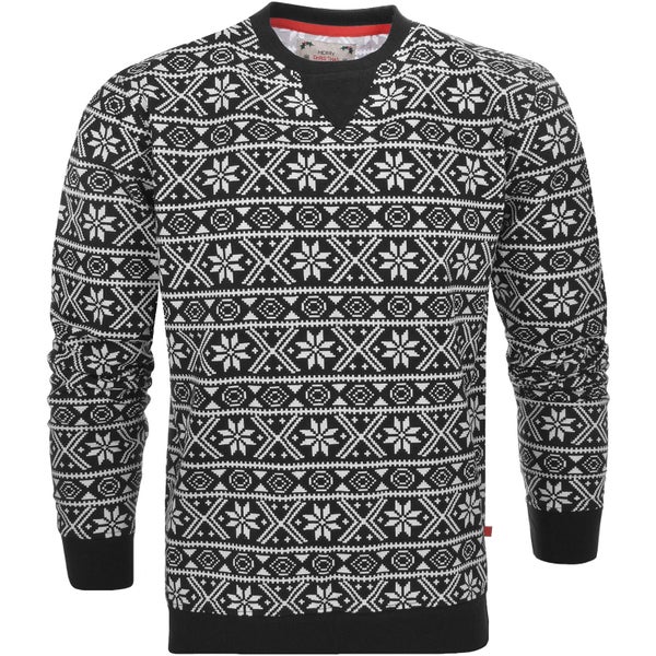Mens Womens Advent Fairisle Nordic Christmas Jumper Sweater Carousel 1