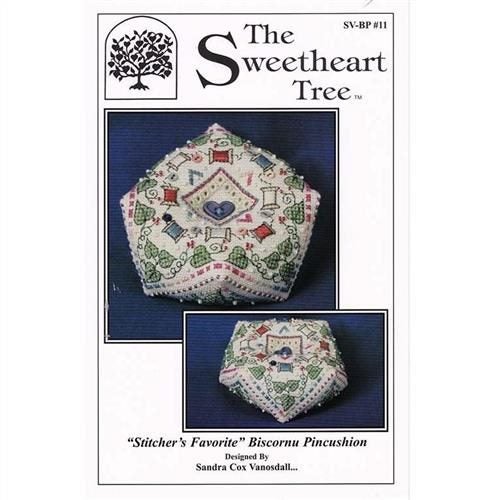 The Sweetheart Tree Cross Stitch Pattern - Stitcher's Favorite Biscornu Carousel 1