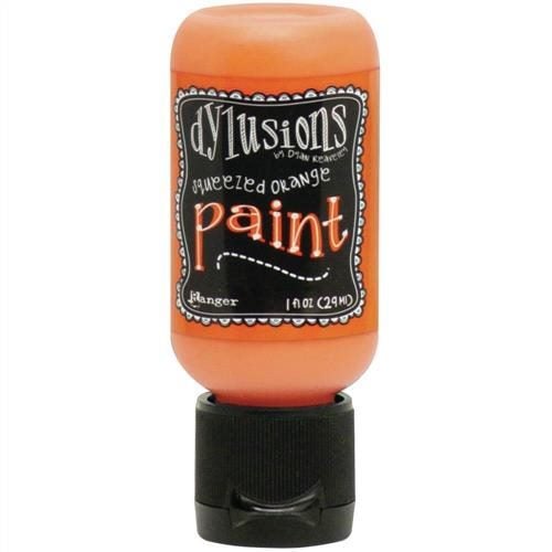 Ranger Ink Dylusions Acrylic Paint 1oz Squeezed Orange Carousel 1