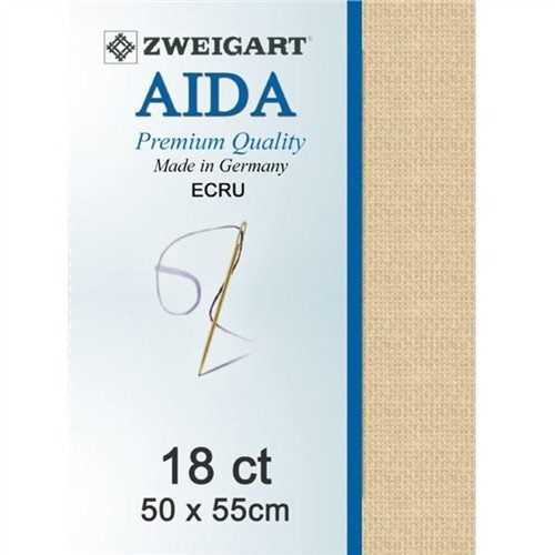 Zweigart Aida 18ct 50x55cm Ecru Carousel 1