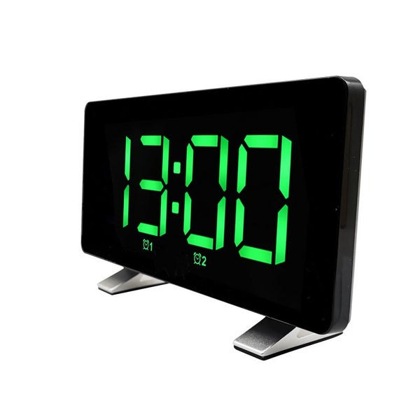 CLOCK RADIO LARGE DISPLAY GREEN SLIMLINE Carousel 1